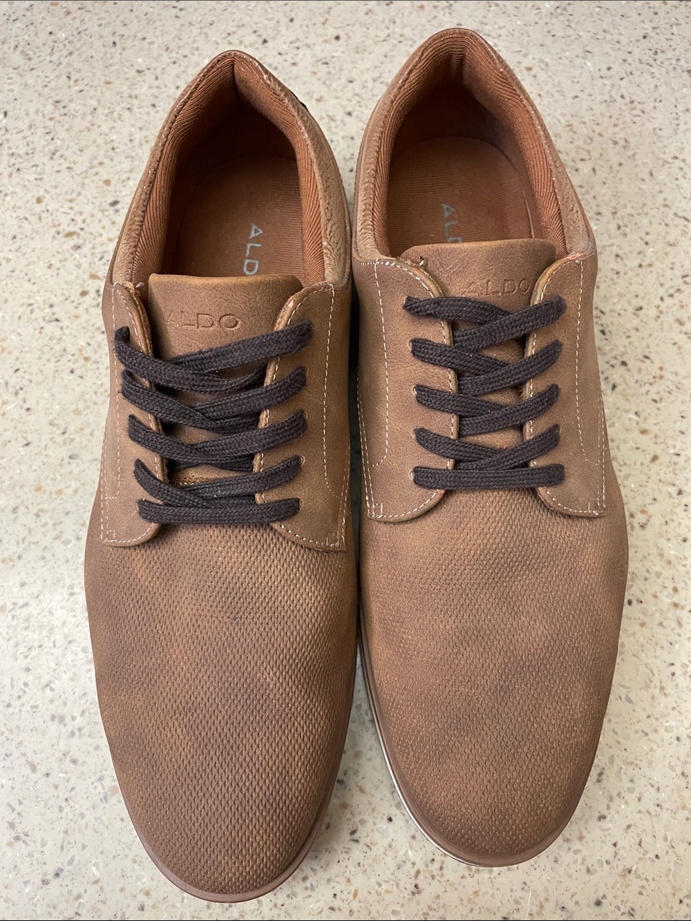 ALDO Brown Lace-Up Oxford Sneakers